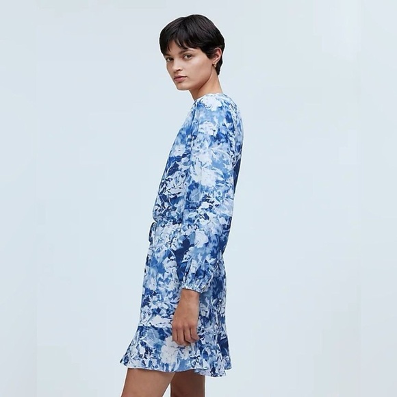 Madewell Blue Floral Women's Dress - Picture 3 of 6